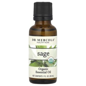 Органическое эфирное масло, шалфей, 30 мл (1 унция) — Dr. Mercola