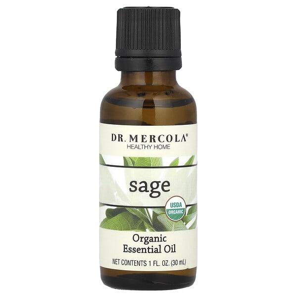 mcl01803_v_12.jpg Органическое эфирное масло, шалфей, 30 мл (1 унция) — Dr. Mercola