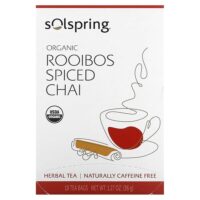Solospring®, органический травяной чай, ройбуш со специями, без кофеина, 18 чайных пакетиков, 36 г (1,27 унции) — Dr. Mercola