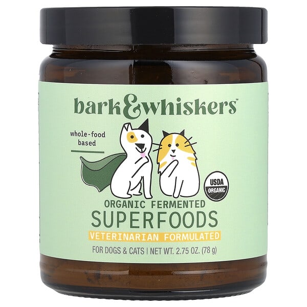 mcl03266_v_40.jpg Bark & Whiskers™, органические ферментированные суперфуды, для собак и кошек, 78 г (2,75 унции) — Dr. Mercola