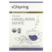 Solspring®, Biodynamic®, органический гималайский белый чай, 18 чайных пакетиков, 36 г (1,27 унции) — Dr. Mercola