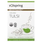 Solspring®, Biodynamic®, органический травяной чай, тулси, без кофеина, 18 чайных пакетиков, 36 г (1,27 унции) — Dr. Mercola