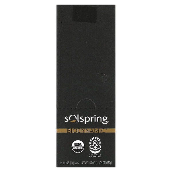 mcl03435_v_16.jpg Solspring®, Biodynamic®, темный шоколад, 70% какао, 12 плиток по 40 г (1,41 унции) — Dr. Mercola