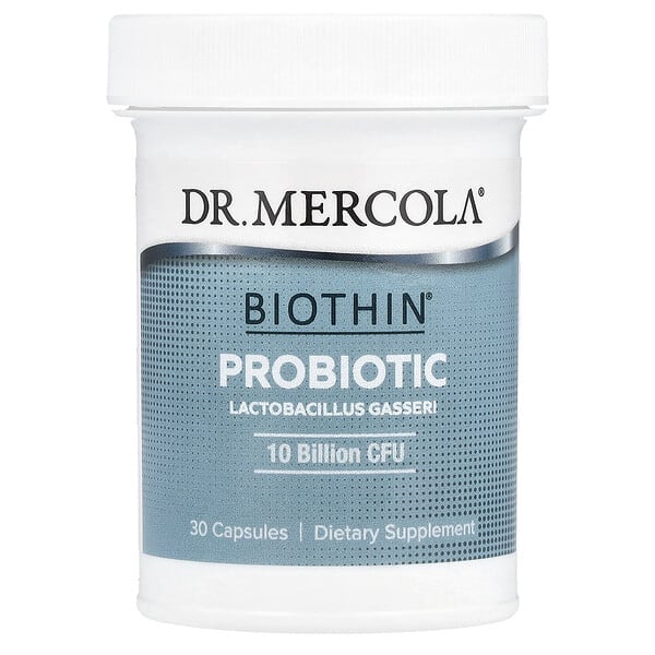 mcl03648_v_24.jpg Biothin®, пробиотик, лактобактерии гассери, 250 мг (10 млрд КОЕ), 30 капсул — Dr. Mercola