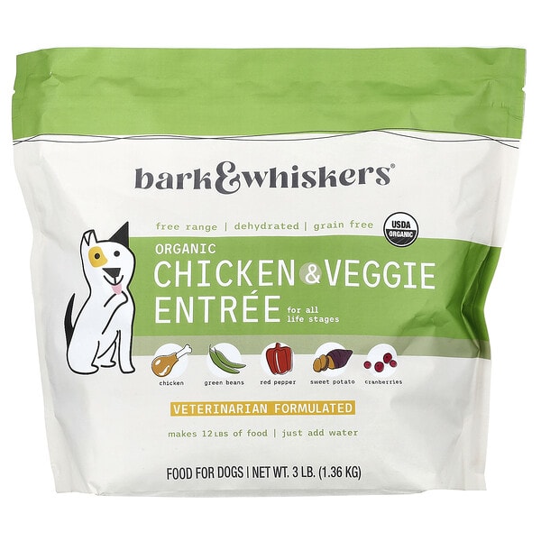 mcl03678_v_3.jpg Bark & Whiskers Dehydrated Dog Food Makes 12 lbs Organic Chicken & Veggie Entrée, 3 lbs — Dr. Mercola
