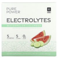 Pure Power, электролиты, со вкусом арбуза и огурца, 30 пакетиков, 145,6 г (5,13 унции) — Dr. Mercola