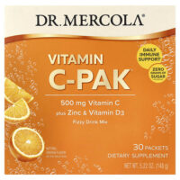 Vitamin C-PAK®, со вкусом натурального апельсина, 30 пакетиков по 4,93 г (0,17 унции) — Dr. Mercola