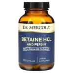 Бетаин гидрохлорид и пепсин, 650 мг, 90 капсул — Dr. Mercola