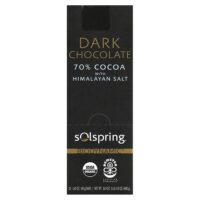 Solspring®, Biodynamic®, темный шоколад, 70% какао с гималайской солью, 12 плиток по 40 г (1,41 унции) — Dr. Mercola