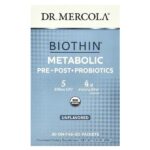 Biothin®, пробиотики для метаболизма до и после приема пищи, без ароматизаторов, 5 млрд КОЕ, 30 упаковок, готовых к употреблению, по 5,6 г (0,19 унции) — Dr. Mercola