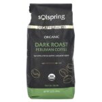 Solspring®, органический перуанский кофе, цельные зерна, темная обжарка, без кофеина, 340 г (12 унций) — Dr. Mercola