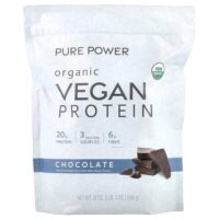 Pure Power, органический веганский протеин, со вкусом шоколада, 540 г (1 фунт 3 унции) — Dr. Mercola