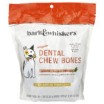 Bark & Whiskers™, Dental Chew Bones, для взрослых собак, вегетарианский продукт, 15 костей, 29 г (1,02 унции) — Dr. Mercola