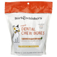 Bark & Whiskers™, Dental Chew Bones, для взрослых собак, вегетарианский продукт, 15 костей, 29 г (1,02 унции) — Dr. Mercola