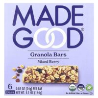 Батончики мюсли, ягодное ассорти, 6 батончиков, по 24 г (0,85 унции) — MadeGood