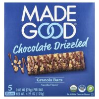 Батончики мюсли, с шоколадом, ваниль, 5 батончиков, 24 г (0,85 унции) — MadeGood