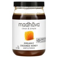 Clean & Simple, Органический крем-мед, нефильтрованный, 22 унции (624 г) — Madhava