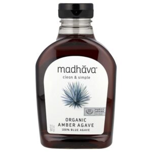 органическая янтарная необработанная голубая агава, 667 г (23,5 унции) — Madhava