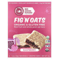 Fig 'N' Oats®, малина, 5 батончиков в индивидуальной упаковке, 40 г (1,4 унции) каждый — Made in Nature