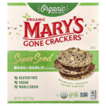 органические крекеры из суперсемена, базилик и чеснок, 113 г (4 унции) — Mary's Gone Crackers