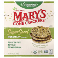 органические крекеры из суперсемена, розмарин, 113 г (4 унции) — Mary's Gone Crackers