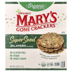 органические крекеры из суперсемена, халапеньо, 113 г (4 унции) — Mary's Gone Crackers