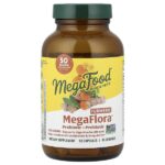 MegaFlora™, пробиотик и пребиотик с куркумой, 90 капсул — MegaFood