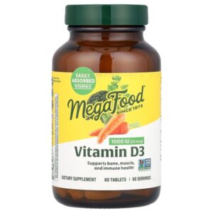 Витамин D3, 25 мкг (1000 МЕ), 60 таблеток — MegaFood