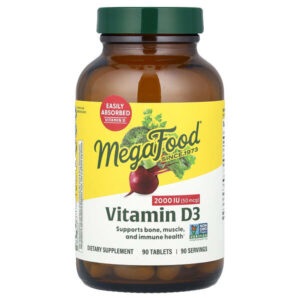 витамин D3, 50 мкг (2000 МЕ), 90 таблеток — MegaFood