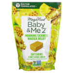 Baby & Me, утренняя тошнота, мед, лимон и имбирь, 30 жевательных таблеток — MegaFood