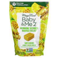 Baby & Me, утренняя тошнота, мед, лимон и имбирь, 30 жевательных таблеток — MegaFood