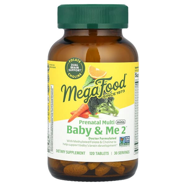 mgf10447_v_24.jpg Baby & Me 2™, пренатальные мультивитамины, 120 таблеток — MegaFood