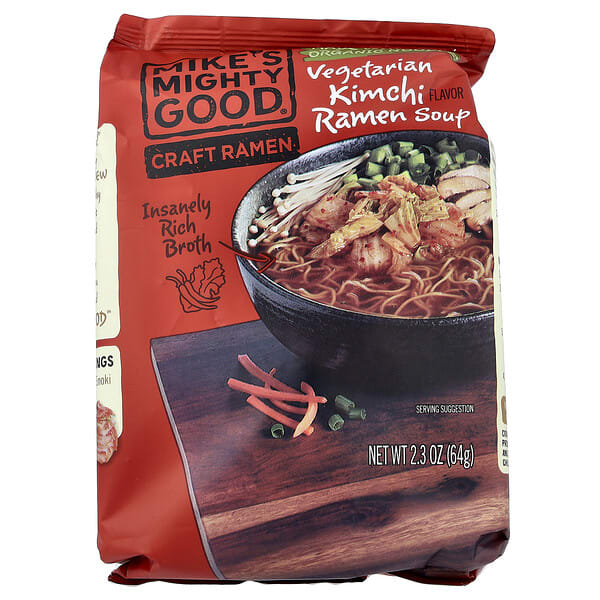 mgh02201_v_32.jpg Craft Ramen, вегетарианский суп рамен с кимчи, 64 г (2,3 унции) — Mike's Mighty Good