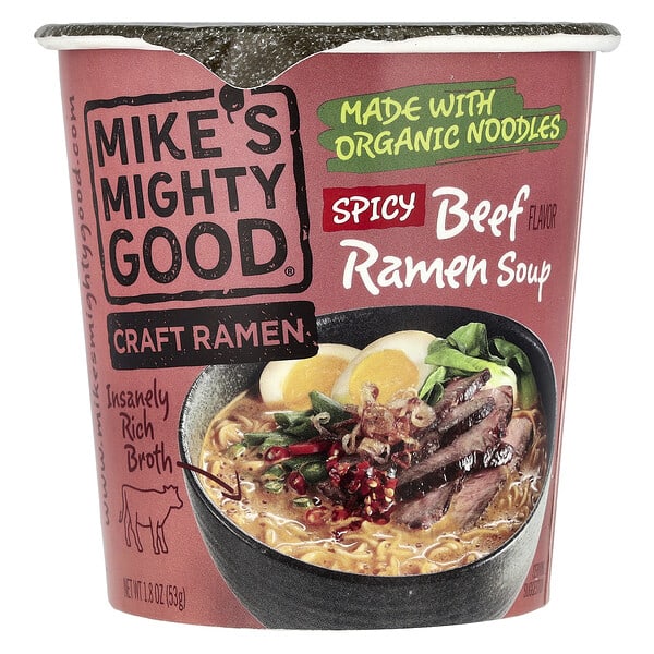 mgh02209_v_24.jpg Craft Ramen, пряный суп рамен с говяжьим вкусом, 53 г (1,8 унции) — Mike's Mighty Good