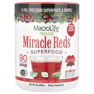 Miracle Reds, суперфуд, годжи, гранат, асаи, мангостин, 850 г (1,9 фунт) — Macrolife Naturals