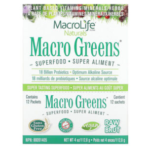Macro Greens®, суперфуды, 12 пакетиков по 9,4 г (0,3 унции) — Macrolife Naturals