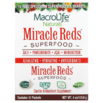 Miracle Reds®, суперфуд, годжи, гранат, асаи и мангостан, 12 пакетиков по 9,5 г (0,3 унции) — Macrolife Naturals