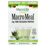 Macro Meal®, протеиновый порошок, со вкусом ванили, 10 пакетиков по 41 г (1,4 унции) — Macrolife Naturals