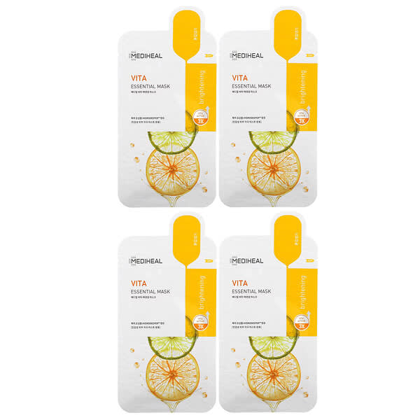 mhl05747_v_18.jpg Vita, Essential Beauty Mask, 4 шт., По 24 мл (0,81 жидк. унц.) — MEDIHEAL