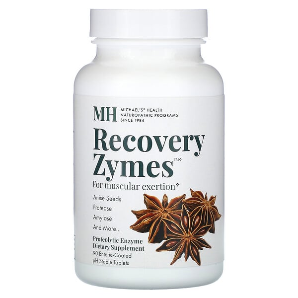 mhn01167_v_8.jpg Recovery Zymes, 90 таблеток с кишечнорастворимой оболочкой и стабильным уровнем pH — Michael's Health