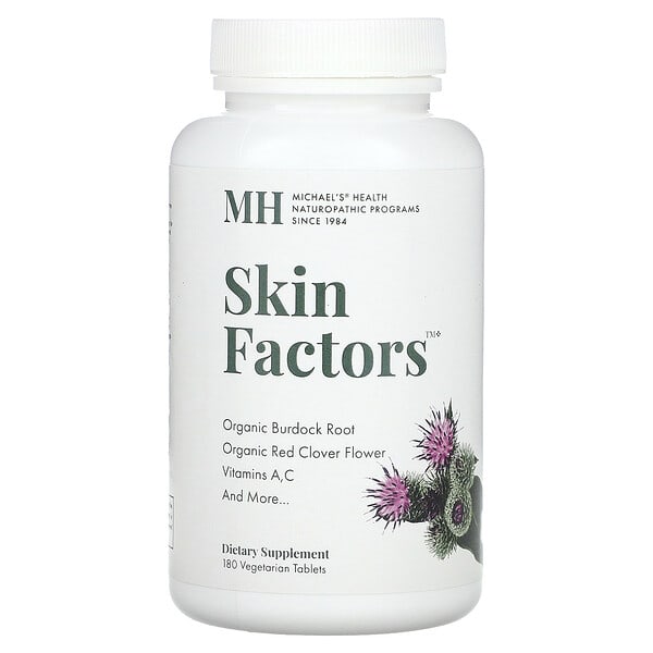 mhn03312_v_15.jpg Skin Factors, 180 вегетарианских таблеток — Michael's Health