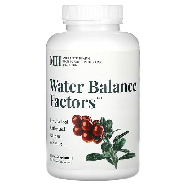 mhn03604_v_15.jpg Water Balance Factors, 120 вегетарианских таблеток — Michael's Health