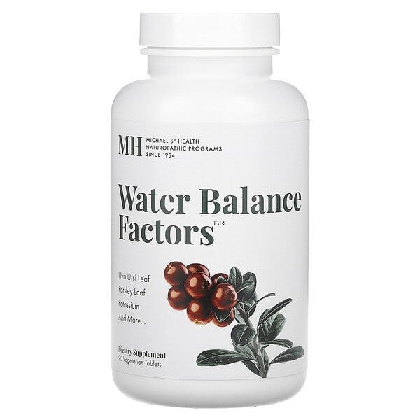 mhn03606_v_8.jpg Water Balance Factors, 90 вегетарианских таблеток — Michael's Health