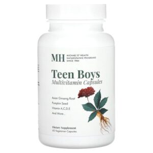 Teen Boys Caps, капсулы для мальчиков-подростков, мультивитамины для ежедневного приема, 60 вегетарианских капсул — Michael's Health