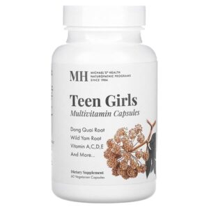 Мультивитамины для девочек-подростков, 60 вегетарианских капсул — Michael's Health