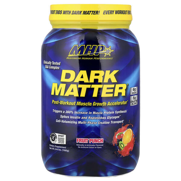 mhp00876_v_34.jpg Dark Matter®, средство для роста мышц после тренировки, фруктовый пунш, 1560 г (3,44 фунта) — MHP