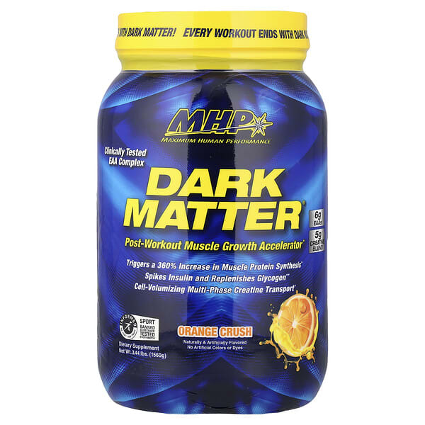 mhp01013_v_8.jpg DARK MATTER®, средство для роста мышц после тренировки, со вкусом апельсина, 1560 г (3,44 фунта) — MHP
