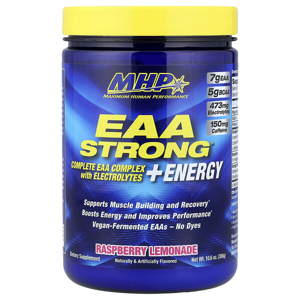 mhp01028_v_8.jpg EAA Strong™ + Energy, малиновый лимонад, 300 г (10,6 унции) — MHP