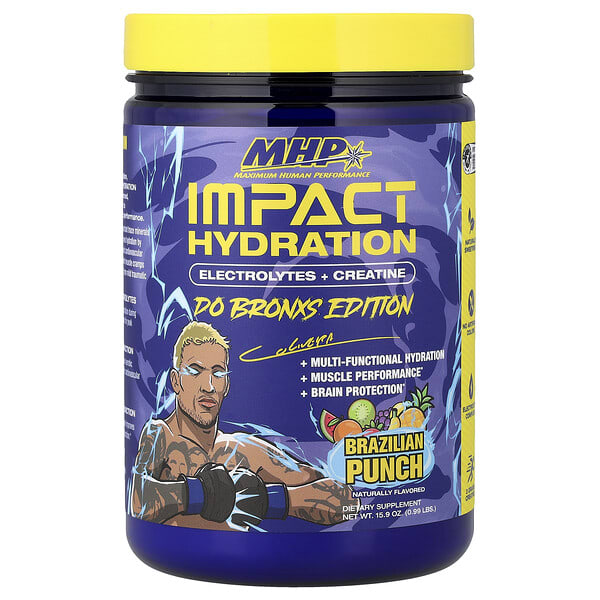 mhp01043_v_13.jpg Impact Hydration, электролиты и креатин, бразильский пунш, 15,9 унции (0,99 фунта) — MHP