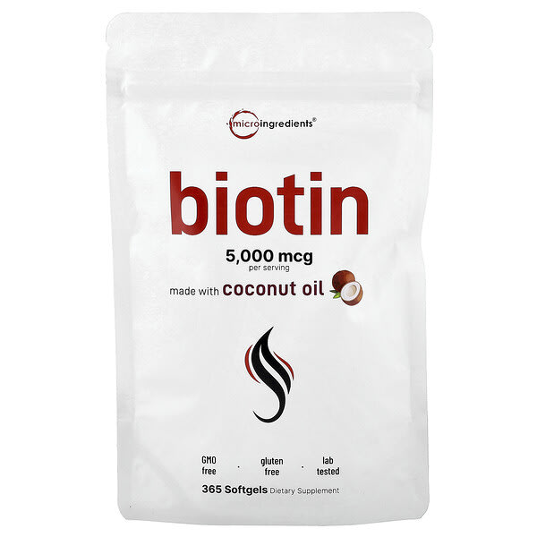 mii02318_v_2.jpg Биотин, 5000 мкг, 365 капсул — Micro Ingredients